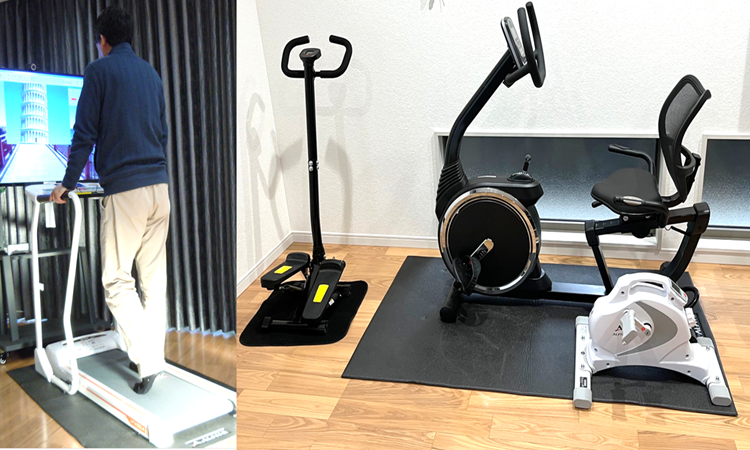 <div class='lum-box'><h4 class='fontColor_blue lum-font-size'>運動促進システム　TRI-DO-Ex</h4></div><div class='lum-font-cnt'>カメラが運動者の頭部の動きを解析、動き量に合わせて映像を変化させ、モチベーション高く運動ができます。様々な運動機器を改良せずにそのまま利用できます。</div>