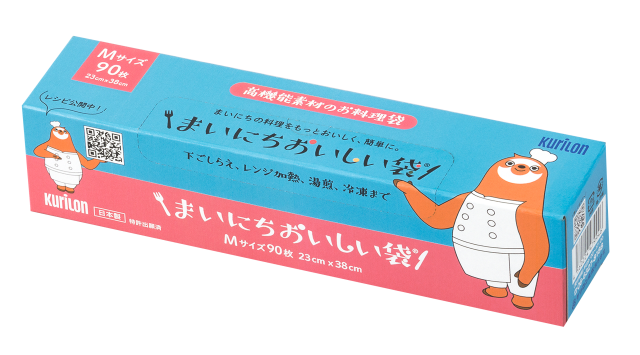 <div class='lum-box'><h4 class='fontColor_blue lum-font-size'>まいにちおいしい袋</h4></div><div class='lum-font-cnt'>『まいにちの料理をもっとおいしく、簡単に』という想いから生まれました。
高機能素材だから、レンジ加熱、湯煎、冷凍や保存など、幅広くご使用いただける袋です。</div>