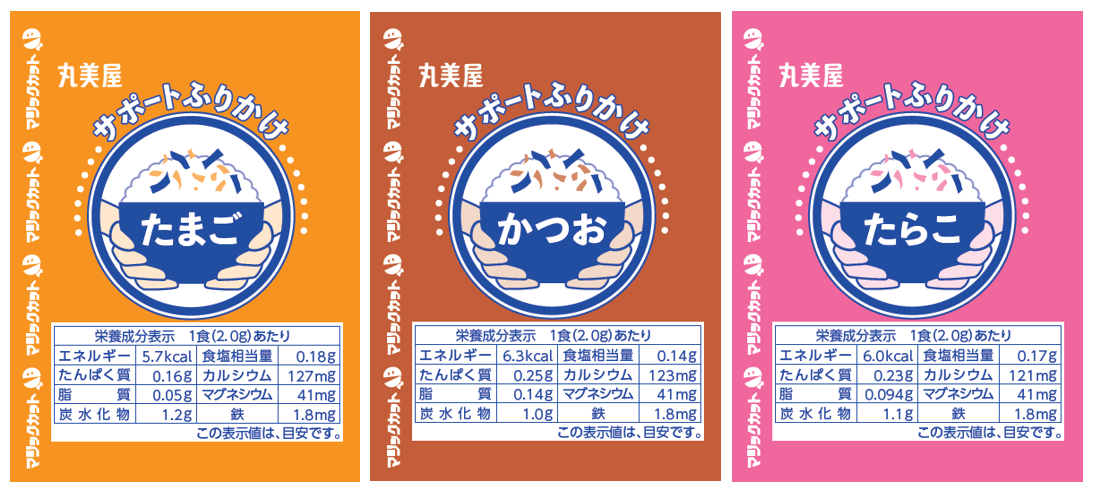 <div class='lum-box'><h4 class='fontColor_blue lum-font-size'>サポートふりかけ</h4></div><div class='lum-font-cnt'>カルシウム・マグネシウム・鉄の3種の栄養素を配合したふりかけです。
毎日の美味しい食事と、バランスの良い献立作りをサポートします。</div>