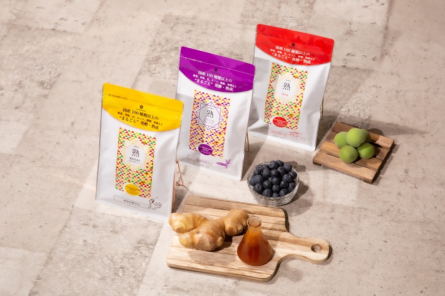 <div class='lum-box'><h4 class='fontColor_blue lum-font-size'>植物発酵ペースト　熟 –JUKU-</h4></div><div class='lum-font-cnt'>国産100%で100種類以上の自然素材をまるごと発酵・熟成させ、素材の持つ成分を凝縮した発酵ペーストです。</div>