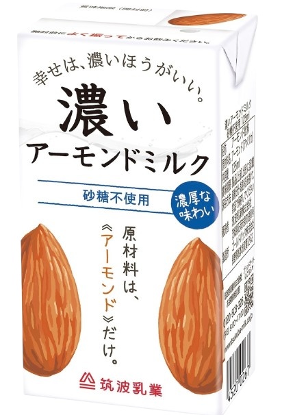 <div class='lum-box'><h4 class='fontColor_blue lum-font-size'>濃いアーモンドミルク砂糖不使用125ml</h4></div><div class='lum-font-cnt'>原材料は「アーモンド」のみ。食品添加物不使用。アーモンドの自然な美味しさをそのまま楽しめます。コレステロール0。砂糖・香料・安定剤不使用。＊アーモンド約12.5粒使用

※アーモンドミルクは、アーモンドと水から作られた植物性飲料です。</div>