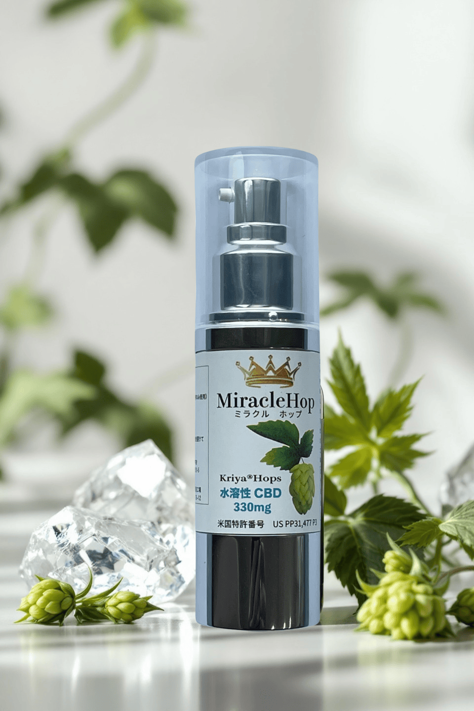 <div class='lum-box'><h4 class='fontColor_blue lum-font-size'>Miracle Hop</h4>
         </div>
         <div class='lum-font-cnt'>Miracle Hops (Water-Soluble) is a product designed with enhanced absorption by binding water-insoluble Kriya® Hops with vitamins and amino acids. By using the mystical spring water “Tsuki no Shizuku,” bitterness is reduced and palatability is carefully considered.</div>