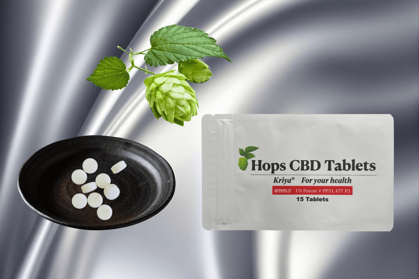 <div class='lum-box'><h4 class='fontColor_blue lum-font-size'>Hops CBD Tablets</h4></div>
        	 	<div class='lum-font-cnt'>These natural CBD tablets are made by binding Kriya® with domestically produced, pesticide-free rice flour. No chemical additives are used, and the tablets are designed to be easily chewable. The gentle bitterness of Kriya® is well balanced with the natural sweetness of rice flour. By keeping the amount of Kriya® per tablet modest, the product is suitable for people of smaller stature and for older individuals.</div>