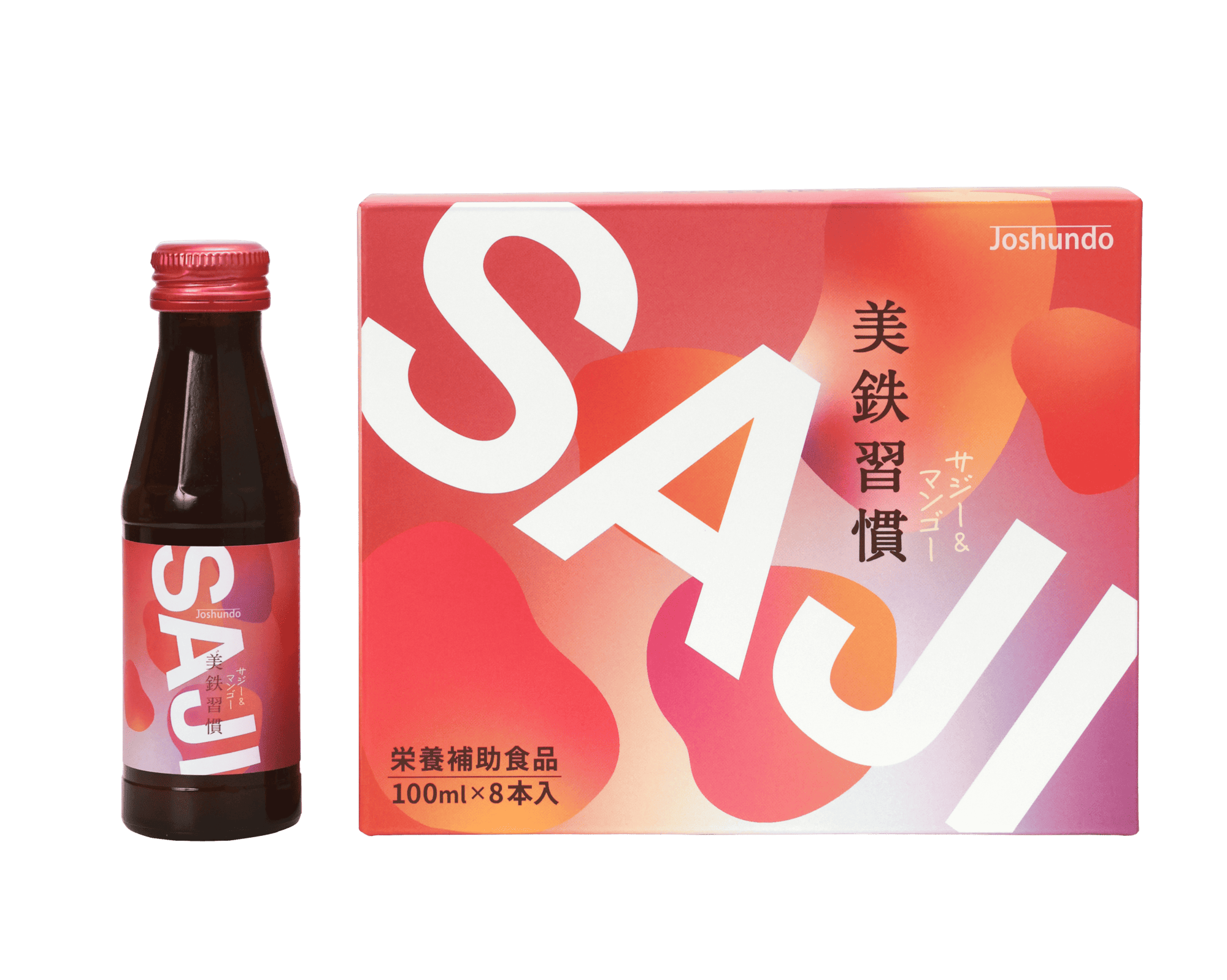 <div class='lum-box'><h4 class='fontColor_blue lum-font-size'>SAJI美鉄習慣(サジー＆マンゴー)</h4></div><div class='lum-font-cnt'>有機JAS認定の内モンゴル産サジーをマンゴーとブレンドして自然な味わいにこだわりました。飲み切りタイプで持ち運びやすく、日々のさまざまなシーンで鉄分補給をサポートします。香料・着色料・保存料などの添加物は使用せず、天然由来成分のみで作っています。</div>